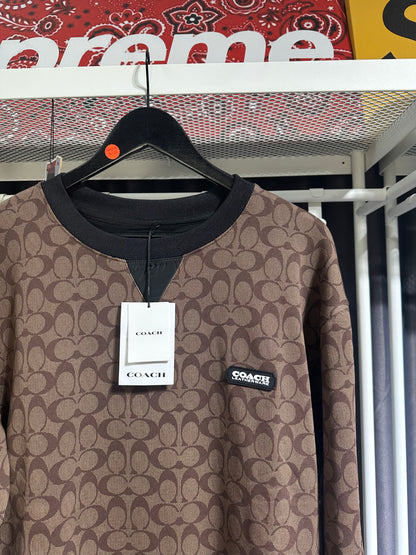 Coach Signature Monogram Brown Sweatshirt