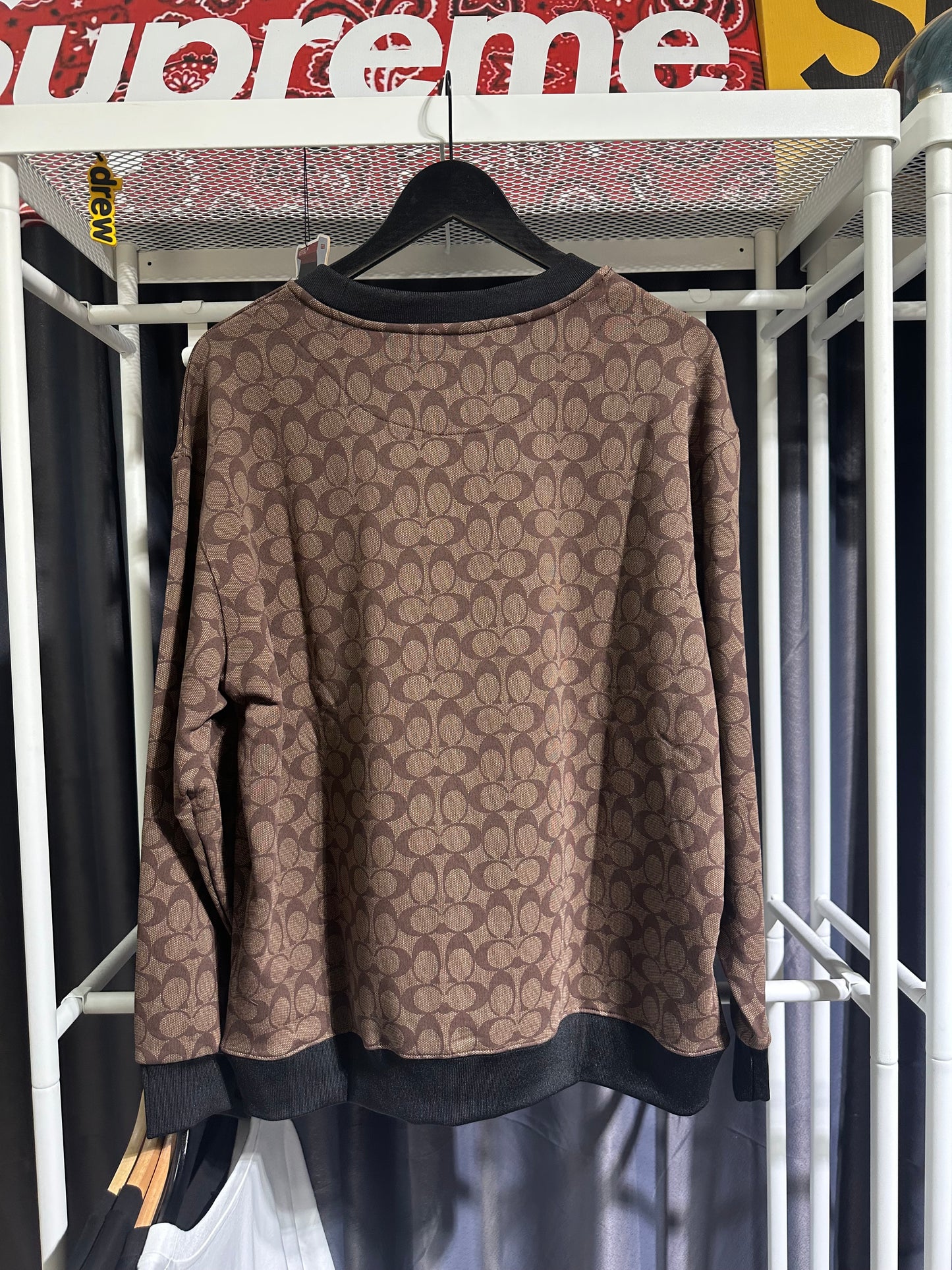 Coach Signature Monogram Brown Sweatshirt