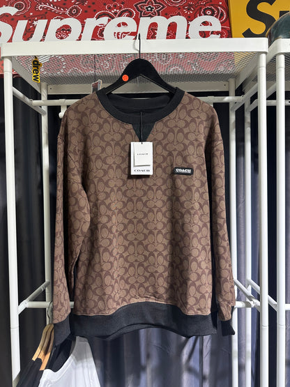 Coach Signature Monogram Brown Sweatshirt